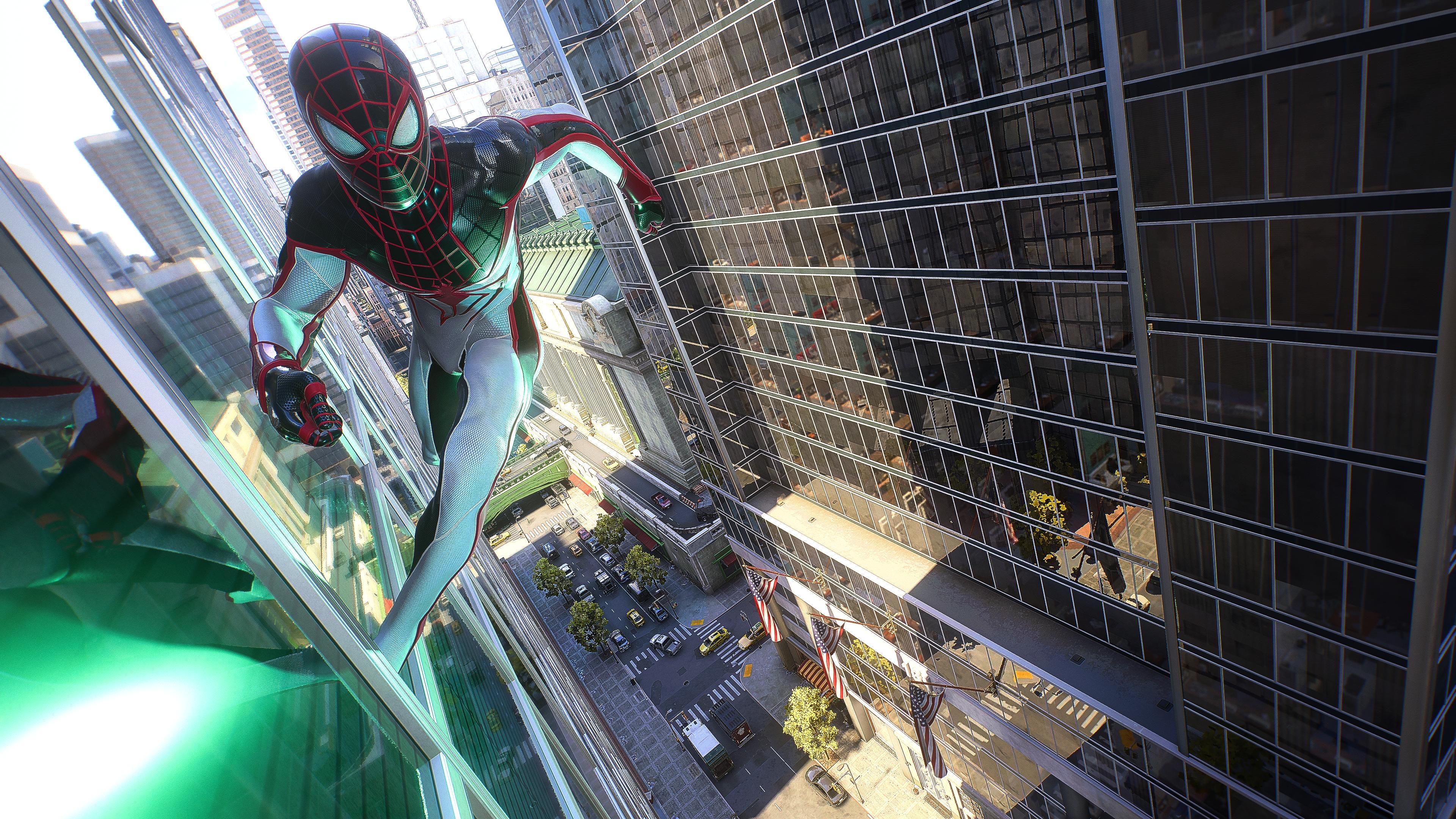 Spider-Man wallrunning